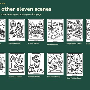 Christmas Coloring Pages for Adults, Bold and Easy, 20 Cozy Scenes image 9