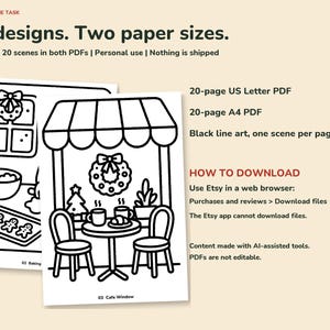 Christmas Coloring Pages for Adults, Bold and Easy, 20 Cozy Scenes image 6