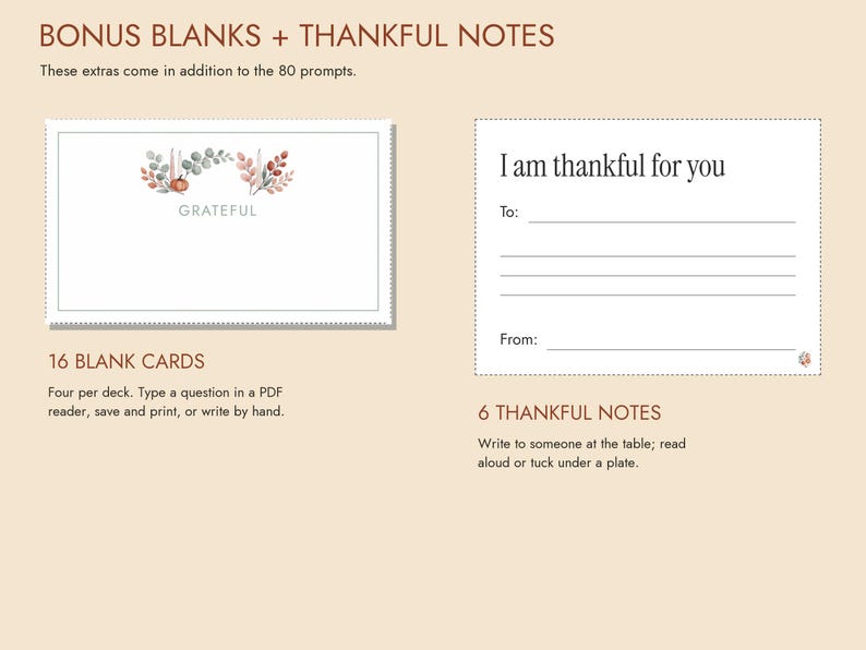 Thanksgiving Conversation Cards Printable, 80 Table Talk Prompts image 5