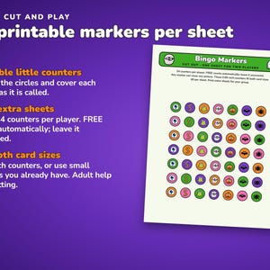 Halloween Picture Bingo Printable, 50 Gooey Ghouls Boards for Kids image 8