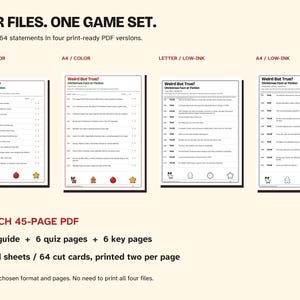 Christmas True or False Game Printable, 2 Fun Fact Decks image 5