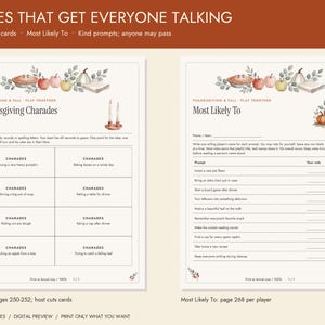 Thanksgiving Party Games Bundle Printable, Bingo and Kids Activities image 3