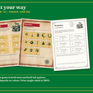 Christmas Puzzle Book for Adults Printable, 9 Connected Adventure Puzzles image 6