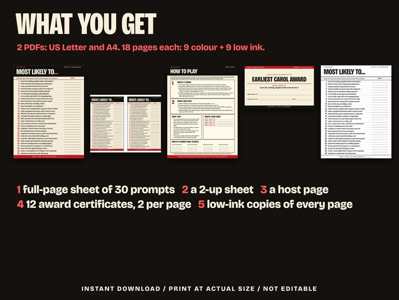 Christmas Most Likely To Game Printable, Office Party and Friendsmas image 7