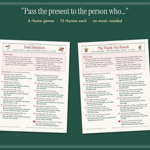Office Christmas Left Right Game Printable, Pass the Present Gift Exchange image 4