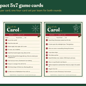Christmas Finish the Lyrics Game, 40 Clues & Large Print PDF image 4