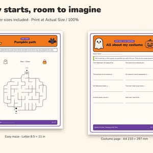 Halloween Activity Pack for Kids Printable, 21 Activities for Ages 5-7 image 6