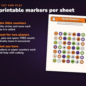 Bingo di Halloween con immagini stampabili, 50 cartelle per bambini e gioco di memoria immagine 8