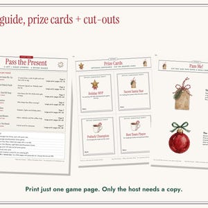 Office Christmas Left Right Game Printable, Pass the Present Gift Exchange image 6