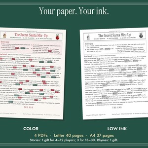 Office Christmas Left Right Game Printable, Pass the Present Gift Exchange image 7