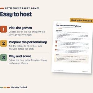 Juegos para fiestas de jubilación, 5 actividades para compañeros de trabajo y guía para el anfitrión (imprimible) imagen 8