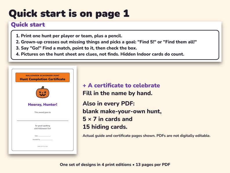 Halloween Scavenger Hunt Printable, 3 Picture Hunts for Kids image 5