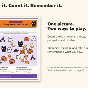 Halloween Activity Pack for Kids Printable, 21 Activities for Ages 5-7 image 3