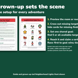 Chasse au trésor de Noël à imprimer, 3 chasses aux images pour enfants avec 24 cartes image 7