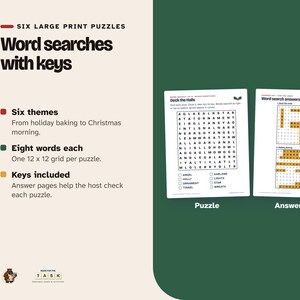 Christmas Games for Seniors, Large Print Bingo & Puzzles (Printable) image 4