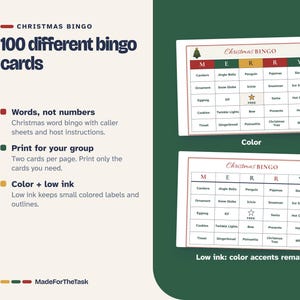 Paquete imprimible de juegos navideños: Bingo, Trivia, Emoji e Invitación imagen 3