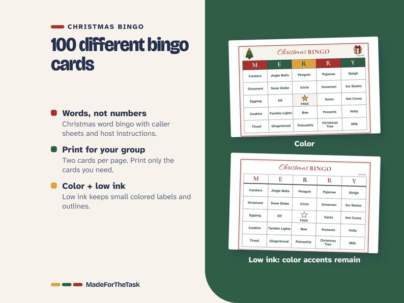 Paquete imprimible de juegos navideños: Bingo, Trivia, Emoji e Invitación imagen 3