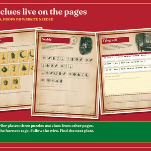 Christmas Puzzle Book for Adults Printable, 9 Connected Adventure Puzzles image 3