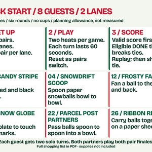Christmas 60-Second Party Games Printable, 40 Cards & Signs image 2
