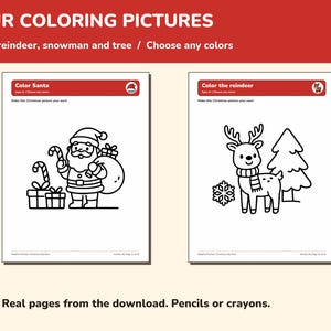 Christmas Activity Pack for Kids Printable, 24 Games and Coloring Pages image 8