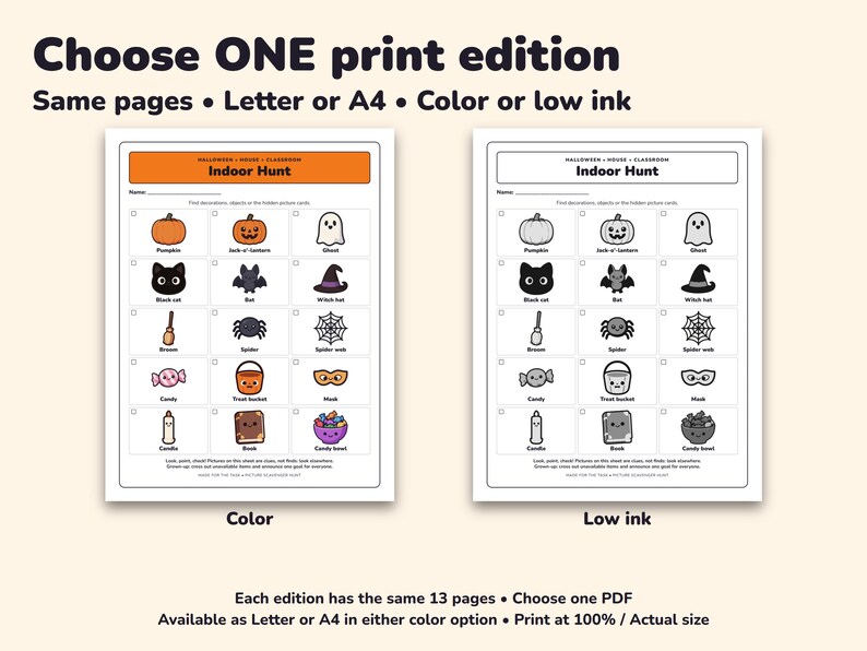 Halloween Scavenger Hunt Printable, 3 Picture Hunts for Kids image 6