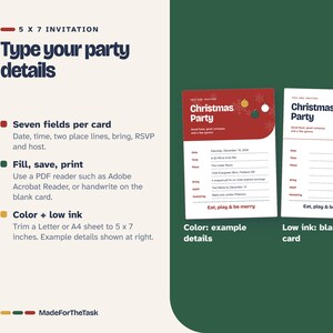 Paquete imprimible de juegos navideños: Bingo, Trivia, Emoji e Invitación imagen 5