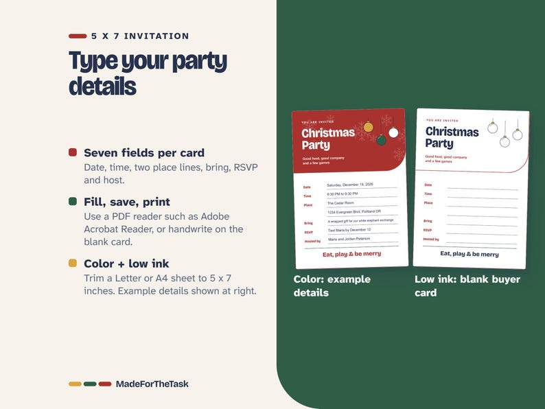 Paquete imprimible de juegos navideños: Bingo, Trivia, Emoji e Invitación imagen 5