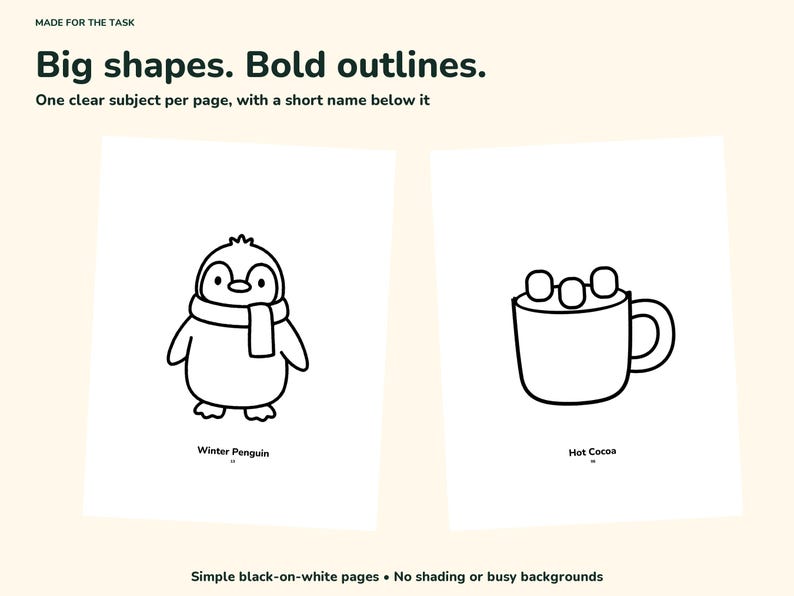 Christmas Coloring Pages for Kids Printable, 40 Bold Easy Pages image 3