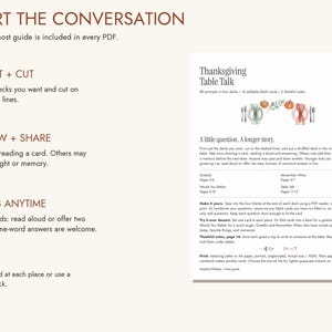 Thanksgiving Conversation Cards Printable, 80 Table Talk Prompts image 4