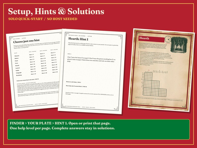 Christmas Puzzle Book for Adults Printable, 9 Connected Adventure Puzzles image 5