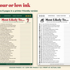 Christmas Most Likely To Game for Kids, Printable Family Party Game image 6