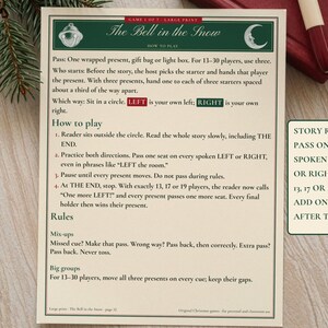 Christmas Pass the Present Game Printable, 7 Left Right & Rhyme Games image 3