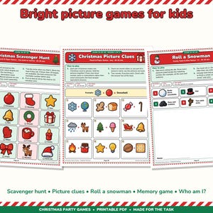 Weihnachtsfeierspiele zum Ausdrucken – 49 Spiele für Kinder und Erwachsene Bild 4