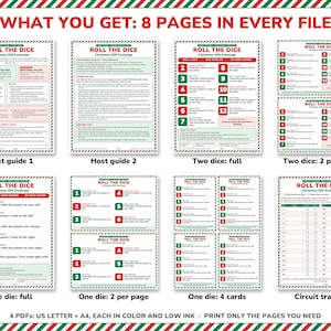 Christmas Gift Exchange Dice Game Printable, 2 Gift Swap Options image 6