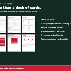 Christmas Friendly Feud Game Printable, 100 Cards for Family Teams image 5