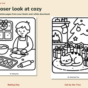 Christmas Coloring Pages for Adults, Bold and Easy, 20 Cozy Scenes image 3