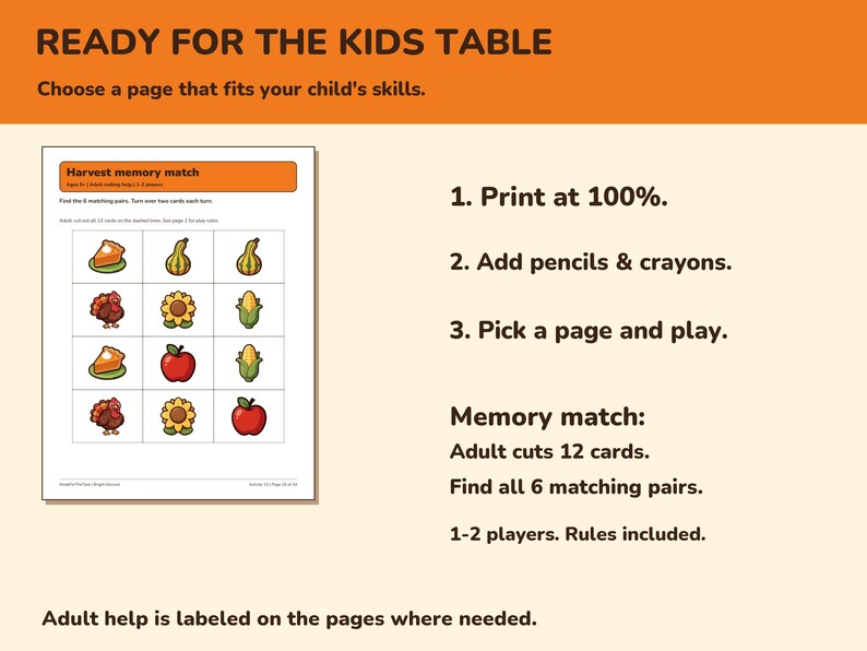 Thanksgiving Activity Pack for Kids Printable, 20 Games and Coloring Pages image 4