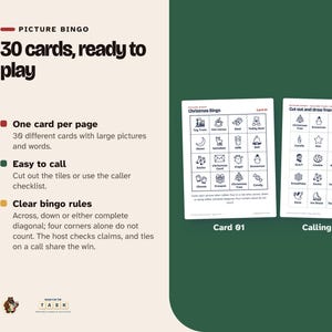 Christmas Games for Seniors, Large Print Bingo & Puzzles (Printable) image 5