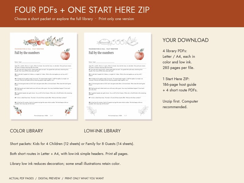 Thanksgiving Party Games Bundle Printable, Bingo and Kids Activities image 11