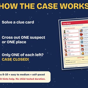 Detective Game for Kids, Christmas Mystery Game Printable, Golden Star image 5