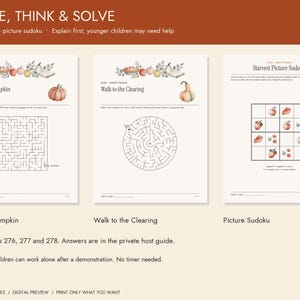 Thanksgiving Party Games Bundle Printable, Bingo and Kids Activities image 8