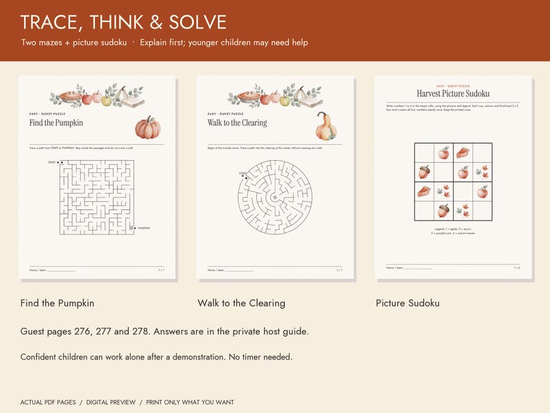 Thanksgiving Party Games Bundle Printable, Bingo and Kids Activities image 8