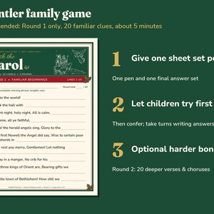 Christmas Finish the Lyrics Game, 40 Clues & Large Print PDF image 5