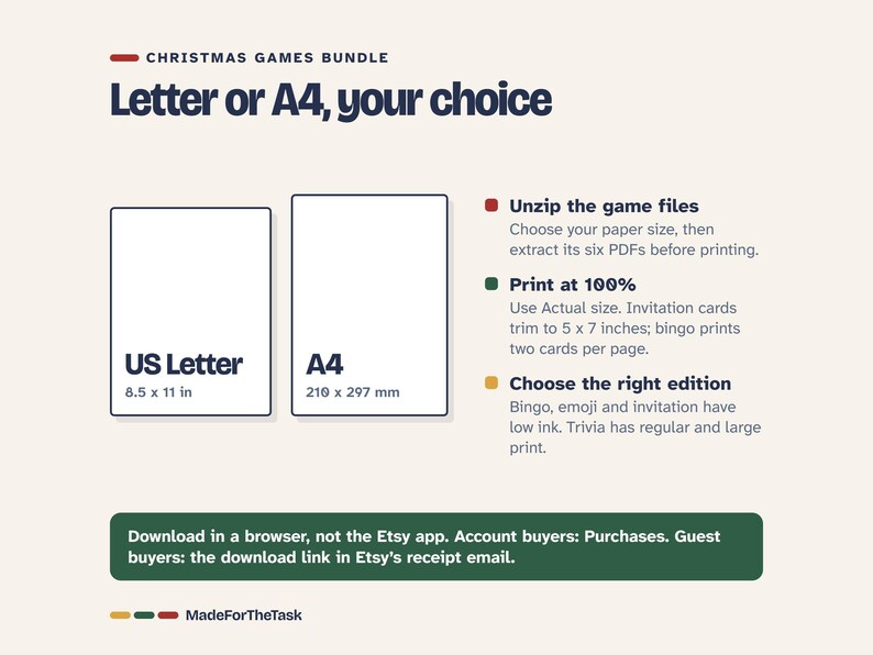 Paquete imprimible de juegos navideños: Bingo, Trivia, Emoji e Invitación imagen 9
