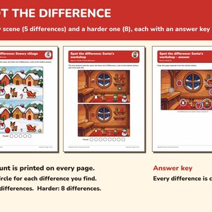 Christmas Activity Pack for Kids Printable, 24 Games and Coloring Pages image 3