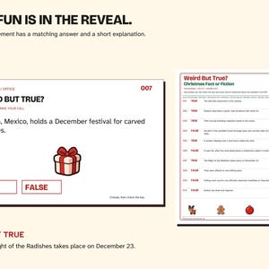 Christmas True or False Game Printable, 2 Fun Fact Decks image 3