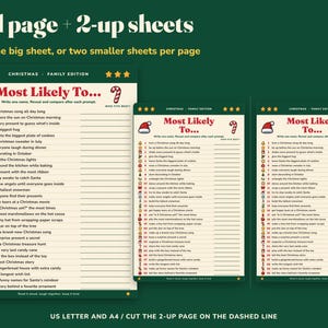 Christmas Most Likely To Game for Kids, Printable Family Party Game image 5