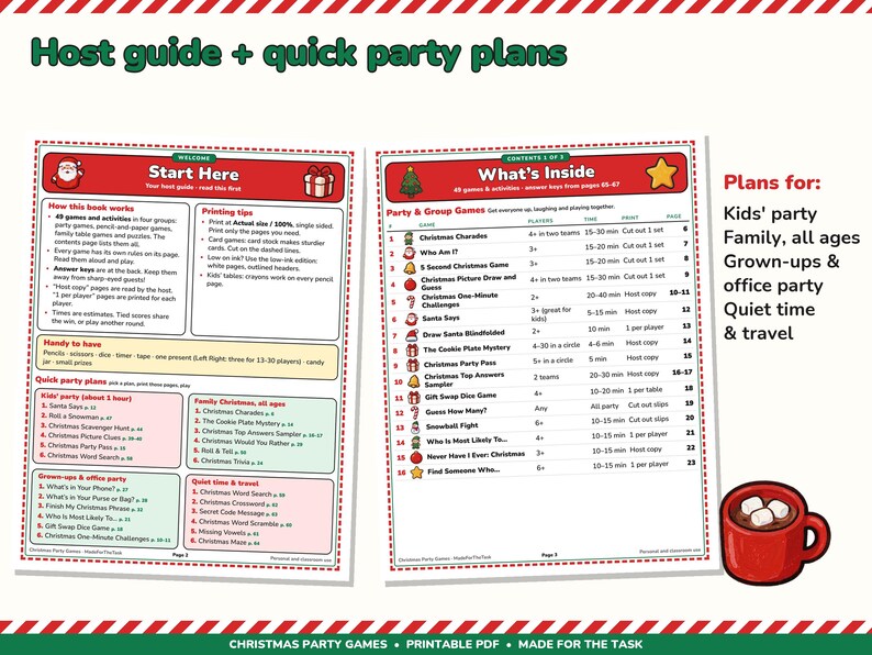 Weihnachtsfeierspiele zum Ausdrucken – 49 Spiele für Kinder und Erwachsene Bild 6