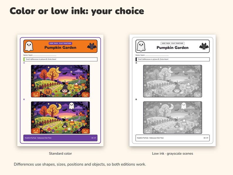 Halloween Activity Pack for Kids Printable, 21 Activities for Ages 5-7 image 7