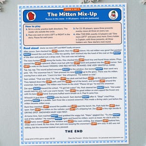 Winter Classroom Left Right Game Printable, Pass the Present for Kids image 3